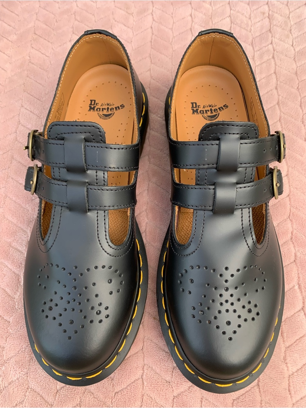 New Dr. Martens Women’s Size 8 Mary Jane Shoes with Yellow Stitching